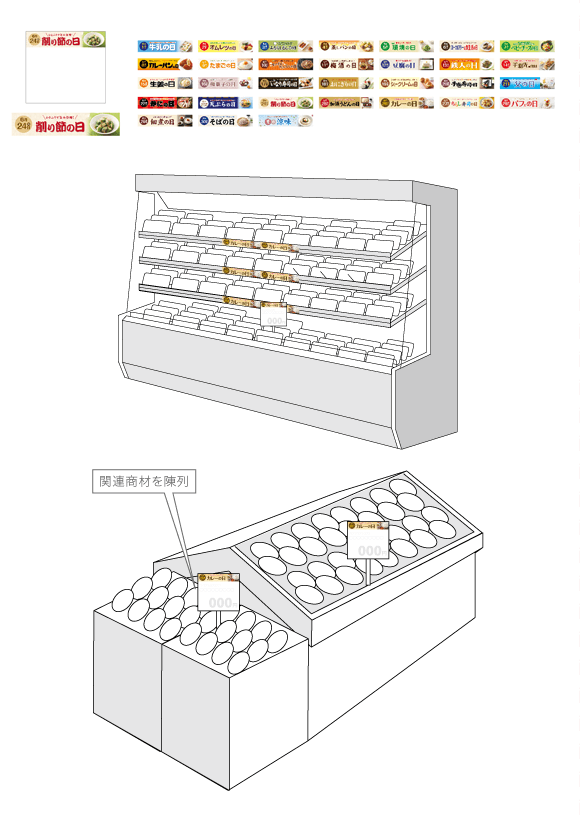 売場を彩る2つのPOP